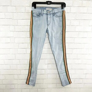 Levi's 711 Skinny Jeans With Stripes Down Legs Women's Waist Size 28